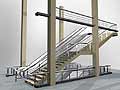 Модель лестничного ограждения ТЦ "Вешняки" - ракурс 1